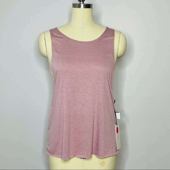 Yogalicious Mauve Lace-Up Back Tank L - Picture 4 of 11